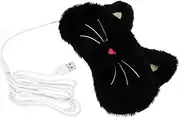 HAMPPLIES 1Set Heated Eye Patch Portable Blindfold for Dark Circles and Eye Fatigue Relief Connected Cartoon Design for Travel and Relaxation