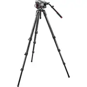 Manfrotto 536 Carbon Fiber Tripod with 509HD Video Head and Padded Carry Bag