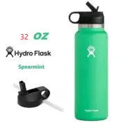 32oz Spearmin Hydro Flask Water Bottle Stainless steel Wide Mouth with Straw Lid