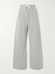 [Les Tien] Les Tien - Eazy Cotton-jersey Track Pants - Gray - large large Gray