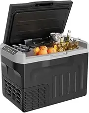Portable Refrigerator, 31QT(29L) 12V Cooler, Compressor Mini Fridge -4℉~68℉,12/24V DC 110~240 Volt AC For RV/Campin