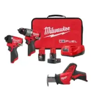 Milwaukee 2-Tool Combo Kit 12V Brushless Cordless w/ Compact Reciprocating Saw