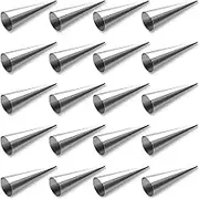 TEAONE Cone Shaped Baking Mold, 20 PCS Cream Horn Molds for Cream Roll, Ice Cream, Egg Roll (12.4 x 3.4cm/4.88 x 1.33in)