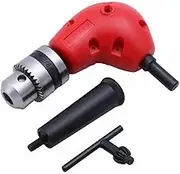 Maizoon 1-10mm 90 Degree Round Shank Right Angle Bend Extension Accessory Corner Three Jaw Chuck Narrow Space Repair Tool Right Angle Drill Attachment With 9.5mm 3/8" Shank, DZ04A