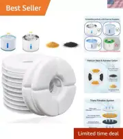 Triple Filtration Cat Water Fountain Filters - 12 Pack for Clean Drinking Water