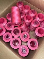 50 Big Spools Neon Pink Serger Overlocker Quilting Sewing Threads T27 Quality