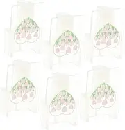5pcs Cute Tulip Pattern Cable Protectors Transparent Charging Line Savers Durable Cable Protective Covers for Fraying Prevention and Extended Lifespan