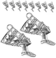 [KAILIKETIY] Ancient Egyptian Queen Charm Diy Necklace Set Zinc Alloy Pendant Bulk Charms for Jewelry Crafting