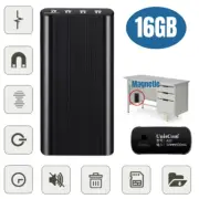 240 Hr Spy Digital Activated Voice Recorder 16GB Mini Audio Magnetic MP3 Player
