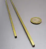 360 Brass Square Bar 1/8" Thick x 1/8" Wide x 36.0" Length, 2 Units, 6 Ft Total