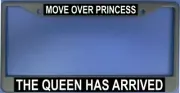 Move Over Princess Photo License Plate Frame Free Screw Caps with this Frame