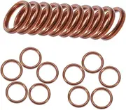20pcs Exhaust Pipe Gasket Exhaust Flange Gasket Blow Electric Vehicle Exhaust Gasket Refill Exhaust Pad Camping Gas Canister Canisters Exhaust Washers Hose Pans Drain Copper Golden