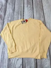 Champion Reverse Weave Vintage Wash Supper Soft Light Yellow Men XL Sweatshirt