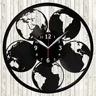 Earth Vinyl Record Wall Clock Decor Handmade 3725