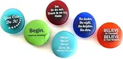Inspiration Magnets: Encouragement and Motivation on Frosted Sea Glass Stones Attached To Super-Strong Magnets. By Lifeforce Glass. Set I