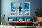 3 Piece Couple Art Beach Painting