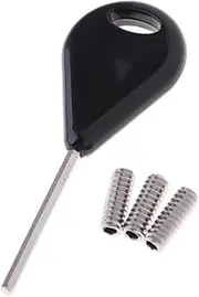 3 Pieces Fin Screws and Hex Key Suit for Surfboard Fin Key Surf Board Tool Surfing Accessory