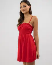 [Mooloola] Mooloola Women's Lexi Dress in Red Size 4 4 Red