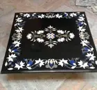 30" black Marble Table Top dining coffee side inlay Pietra Dura antique work