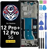 iYAiYO Replacement LCD Touch Screen for Realme 12 Pro+ 5G OLED Original with Frame Pre-Assembled Display with Tools