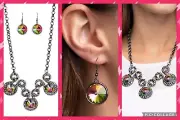 ❤️‍Paparazzi ~ Hypnotized Multi/Oil Necklace With Earrings