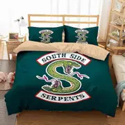 v5204 Bed Sheets South Side Serpents Bedding Set Duvet Cover Set pillowcase Bed Sheets IU5204