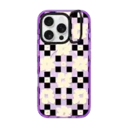 iPhone 16 Pro Impact Ring Stand Case MagSafe Compatible Floral Gridlock