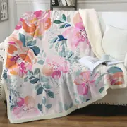 Pastel Flowers Throw Blanket