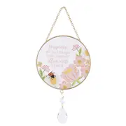 Splosh Happiness Glass/Metal Suncatcher Hanging Home/Window Decor 12x26cm