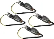 Turn Signal Indicator 4Pcs 12V Universal Motorcycle Left Right Yellow LED Indicator Flashlight Turn Signal Lamp