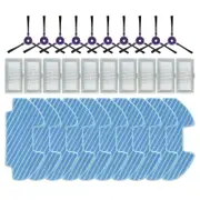 For VCR10W / VCR09B / VCR08 Side Brush Hepa Filter Mop Cloths Rag Robot Vacuum Cleaner Accessory Spare Part,30PCS