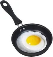 One Egg Frying Pan, Mini Induction Eggs 4.7" Single Black