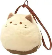 [Generic] Women Plush Cat Small Bag | Cute Small Tote Bag Cat Shape Plush Bag - Women Girls Animal Purse with Adjustable Shoulder Strap for Cosmetics, Cell Phone, Keys