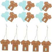 UTHCLO 50pcs Thank You Tags for Parties Celebration Labels with Strings Blue Thank You for Coming Design for Showers Weddings and Special Events Clothes Shirt Paper Hang Tag