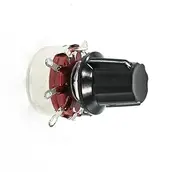 Aexit WTH118 (Control electrical) 47K ohm Single Turn Rotary Linear Taper Carbon Potentiometer Pot (56ry268qf206) Knob