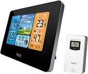 Labymos FJ3373 Multifunction Digital Weather Station LCD Alarm Clock Indoor Outdoor Weather Forecast Barometer Hygrometer with Wireless Outdoor Sensor USB Power Cord