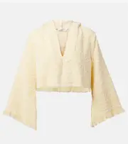 [Zimmermann] Zimmermann Coco hooded cotton terry crop top AU 12 yellow