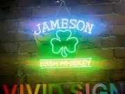 New Jameson Irish Whiskey Neon Light Sign 20"x16" Beer Bar Lamp Display Artwork