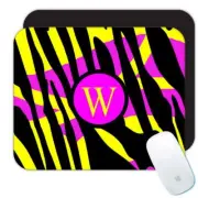 Gift Mousepad : Animal Print Modern Neon Tiger Pattern For Her Feminine