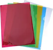 Homoyoyo 20 Pack L-Shaped Paper File Folders Document Expanding Wallet Stackable Storage Paper File Folders Random Color
