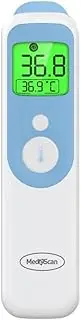 MedeScan Multifunction Touchless & Ear Thermometer – Infrared Digital Fever Monitor for Baby, Kids & Adults, Non-Contact Forehead & Ear Use, Fast 1-Second Readings, Memory & Backlit Display