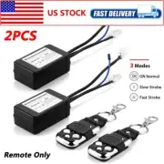 2X Wireless Remote Control ON/Off Switch Strobe For LED Work Lights Bar SUV 4WD