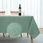 Spring Jacquard Rectangle Tablecloth - Geometric Line Damask Table Covers Wat...