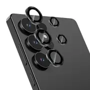 ZUSLAB Galaxy S25 Ultra Camera Lens Screen Protector Tempered Glass Individual Metal Ring Lens for Samsung (2025) - Black