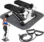 Mini Exercise Stepper,Home Exercise Stepper with Drawstring, Stair Stepper with Resistance Band, Digital Display, Fitness Exercise Home Exercise Equipment, Suitable for Full Body Workout