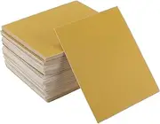 X AUTOHAUX Universal 4.49Inch x 5.51Inch 600 Grit Sanding Discs Hook & Loop Sanding Sheets Brown Corundum 100 Pcs