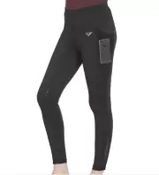 NWT TuffRider Ladies Minerva EquiCool Full Seat Tights Charcoal Medium