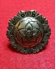 Jeremiah Watt Scarf Ring Slide White Bronze Concho 1 3/4" Wild Rag New 1.75" in.