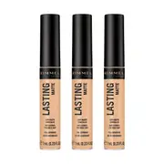 3 x Rimmel London Lasting Matte Concealer 7mL - 015 True Ivory