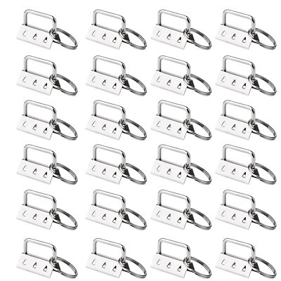 50Sets Keyfob Harware Wristlet Set Wrist Keychain w Split Key Rings for Wristlet